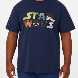 Star Wars Tee Shirt‎ Cartoon Character Graphic Navy Blue Mens 2XL Port&Company